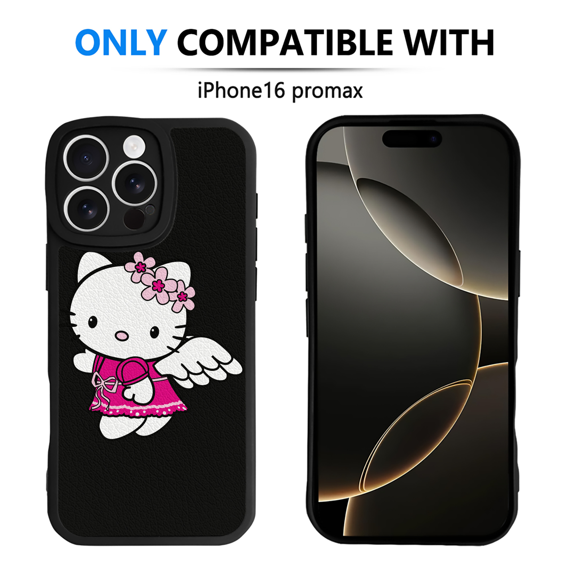 （画像用） Hello Kitty ハローキティ 【iPhone 16シリーズ対応】シリコンスマホケース（レザー調） 材質：シリコン